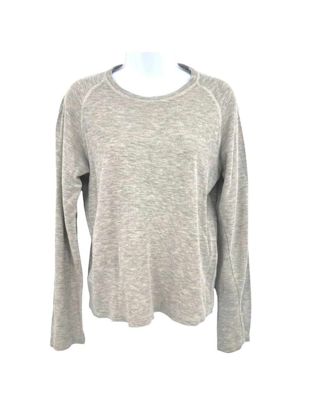Jil Sander Greige Long Sleeve Raglan Pullover Knit Minimalist Top XL
